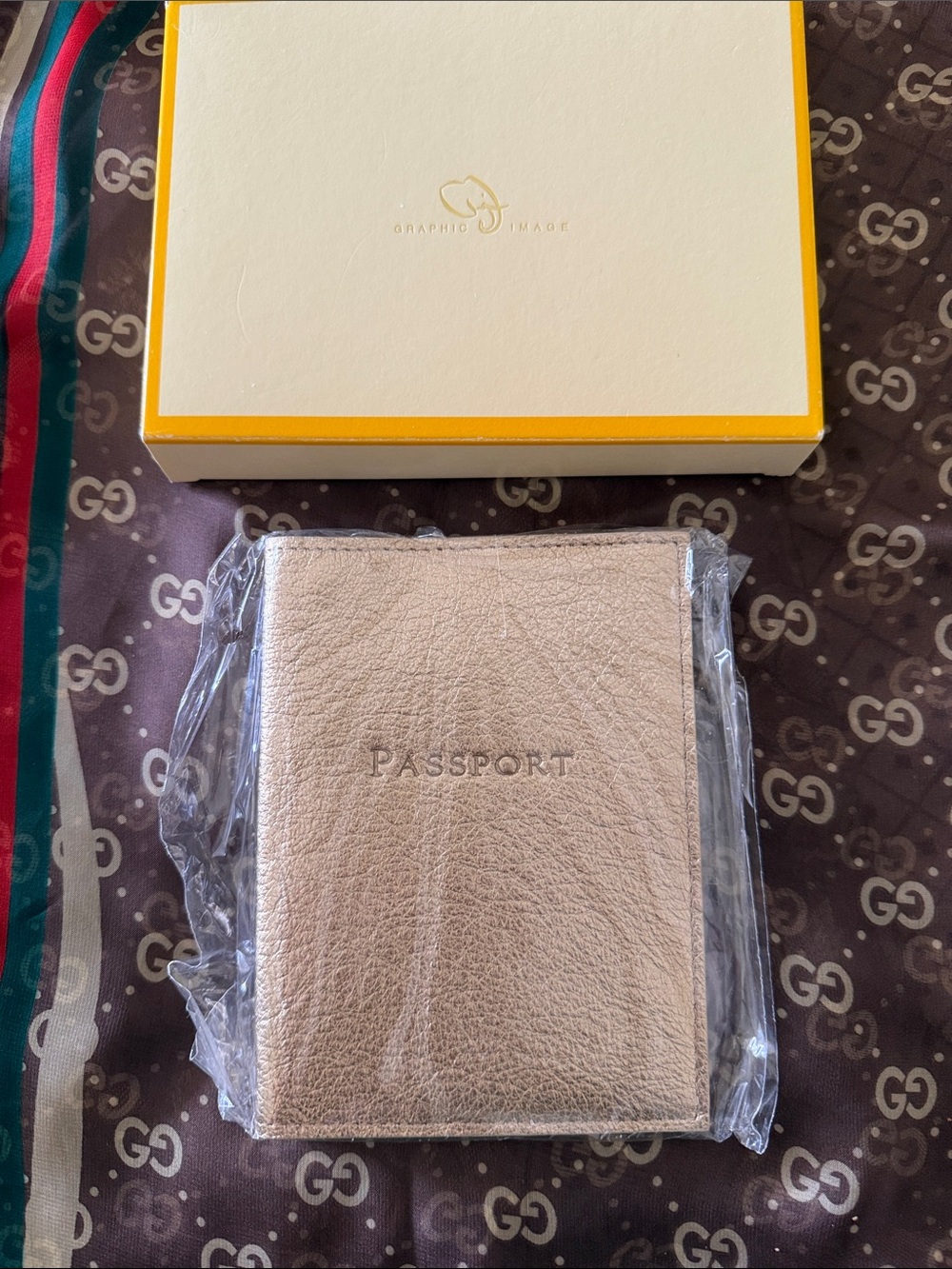 Graphic Image Rose Gold Passport Holder